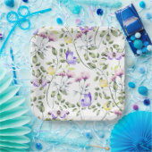 Floral Butterfische Aquarellfarbe Lila Pappteller (Party)