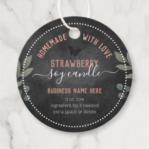 Floral Butterfliegen Custom Business Candle Geschenkanhänger