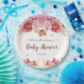 Floral Butterfliegen Pink Baby Dusche Pappteller (Party)