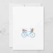 Floral Butterflies Blue Brautparty Einladung (Rückseite)