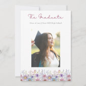 Floral Butterfly Abschluss Foto Danke Karte (Rückseite)