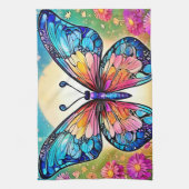 Floral Butterfly Art Design Geschirrtuch (Vertikal)