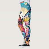 Floral Butterfly Art Design Leggings (Links)