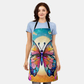 Floral Butterfly Art Design Schürze (Getragen)