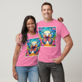 Floral Butterfly Art Design T-Shirt (Unisex)
