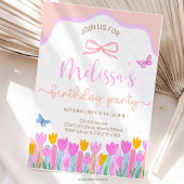 Floral Butterfly Birthday Party Einladung