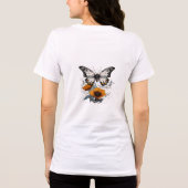 Floral Butterfly Bliss: Tri-Blend Shirt (Rückseite)