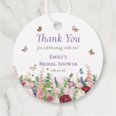 Floral & Butterfly Danke Brautparty Geschenkanhänger (Rückseite)