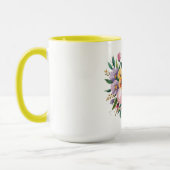 Floral Butterfly Design  Tasse (Links)