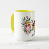 Floral Butterfly Design  Tasse (Vorderseite Links)