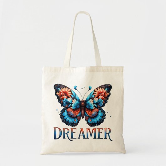 Floral Butterfly Dreamer Tote Bag Tragetasche (Vorne)