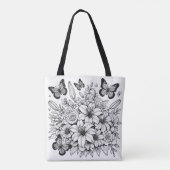 Floral Butterfly-Färbung Tasche (Rückseite)