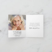 Floral Butterfly Foto Beerdigung Dankeskarte (Innenseite)