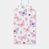 Floral Butterfly Garden Party Vielen Dank für Ihre Geschenkanhänger (Rückseite)