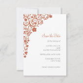 Floral Butterfly Garden Terracotta Boho Wedding Save The Date (Vorderseite)