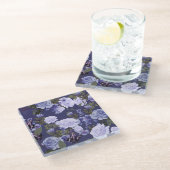 Floral Butterfly Glass Untersetzer (Schrägansicht)