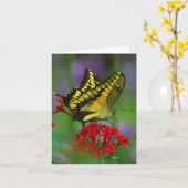 Floral Butterfly Karte (Gelbe Blume)