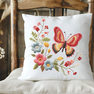 Floral Butterfly Kissen