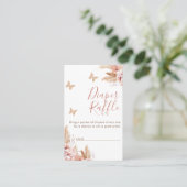 Floral Butterfly Kisses Babydusche Windelwindeln Visitenkarte (Stehend Vorderseite)