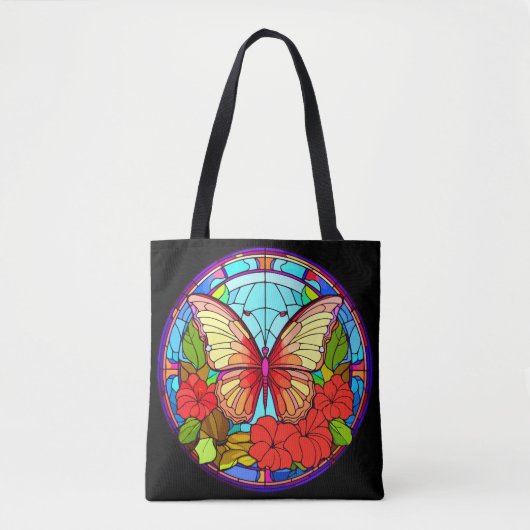Floral Butterfly Künstlerisch Tasche (Vorderseite)