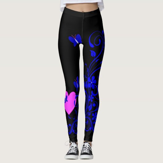 Floral Butterfly-Leggings Leggings (Vorderseite)