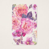 Floral Butterfly Memorial Card (Rückseite)