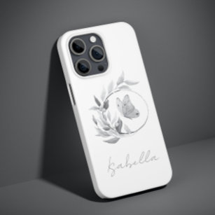 Floral Butterfly Monochrome Einfache Stilbezeichnu Case-Mate iPhone 14 Hülle