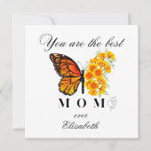 Floral Butterfly Mother's Day Personalized Card Einladung (Vorderseite)