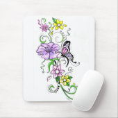 Floral Butterfly Mousepad (Mit Mouse)