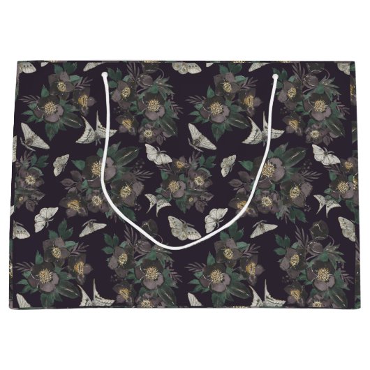 Floral Butterfly Muster Große Geschenktüte (Vorderseite)