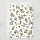 Floral Butterfly New Address Announccard Ankündigung (Rückseite)