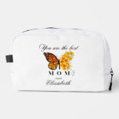 Floral Butterfly Personalized Toiletry Bag Waschbeutel (Vorderseite)