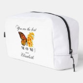 Floral Butterfly Personalized Toiletry Bag Waschbeutel (Rechte Ecke)