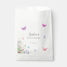 Floral Butterfly Pink Lila Aquarelltaschen Geschenktütchen