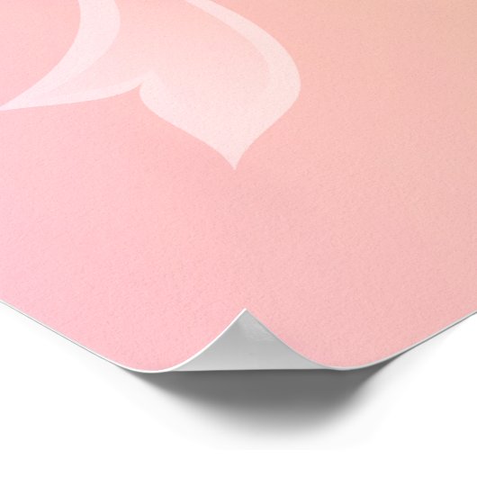 Floral Butterfly Pink Poster (Ecke)