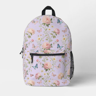 Floral Butterfly-Rucksack mit Peonys Bedruckter Rucksack