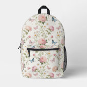 Floral Butterfly-Rucksack mit Peonys Bedruckter Rucksack (Vorderseite)