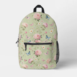 Floral Butterfly-Rucksack mit Peonys Bedruckter Rucksack
