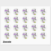 Floral Butterfly Runder Aufkleber (Blatt)