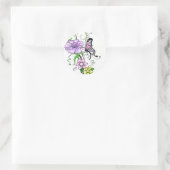 Floral Butterfly Runder Aufkleber (Tasche)