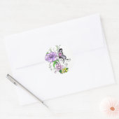 Floral Butterfly Runder Aufkleber (Umschlag)