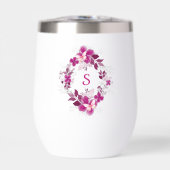 Floral Butterfly Stemless Wine Tumbler (Vorderseite)