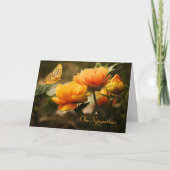 Floral Butterfly Sympathiekarte Karte (Vorderseite)