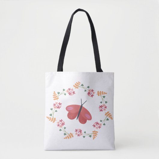 Floral Butterfly-Tasche Tasche (Vorderseite)