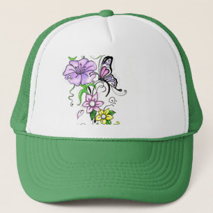 Floral Butterfly Truckerkappe