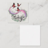 Floral Butterfly Vielen Dank Mitteilungskarte (Vorne/Hinten)