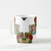 Floral Butterfly Viktorianische Tasse (Vorderseite Links)