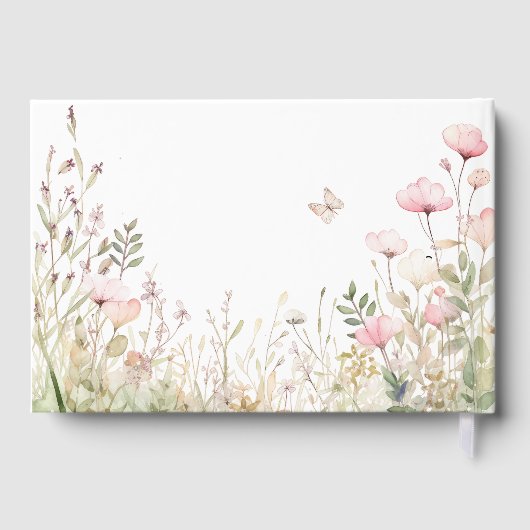 Floral Butterfly Wedding Gästebuch (Rückseite)