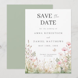 Floral Butterfly Wedding Save The Date