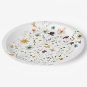 Floral & Butterfly, Whimsical Garden-Inspired Pappteller (Schrägansicht)